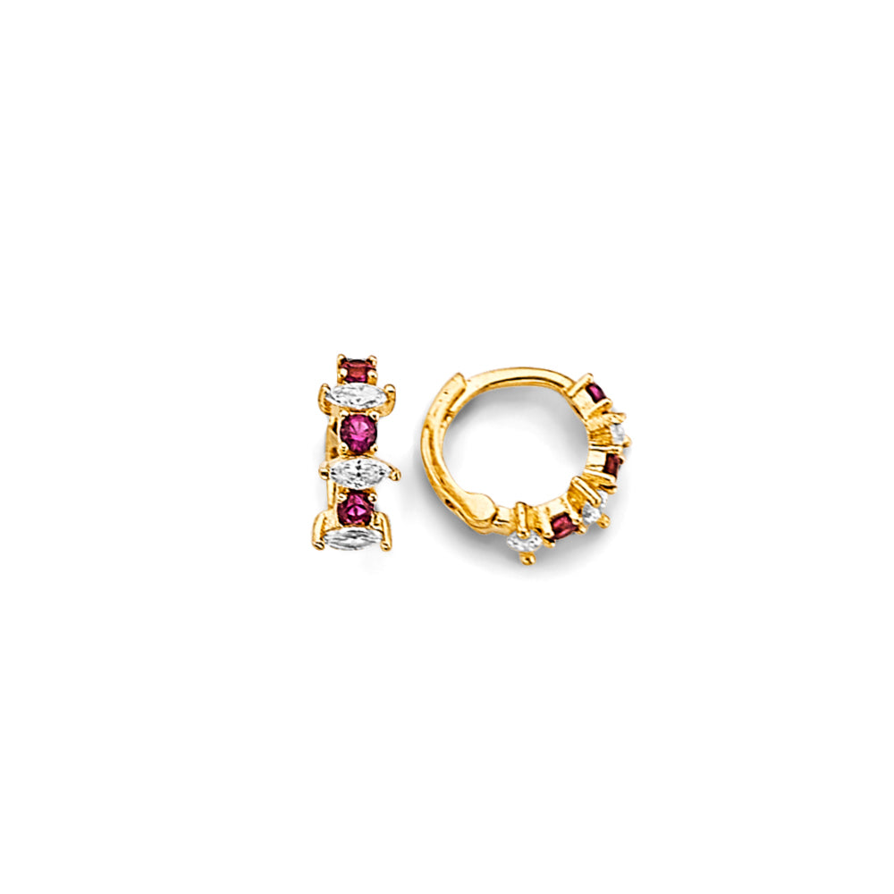 14K Yellow Gold Huggies Earring - ER1854