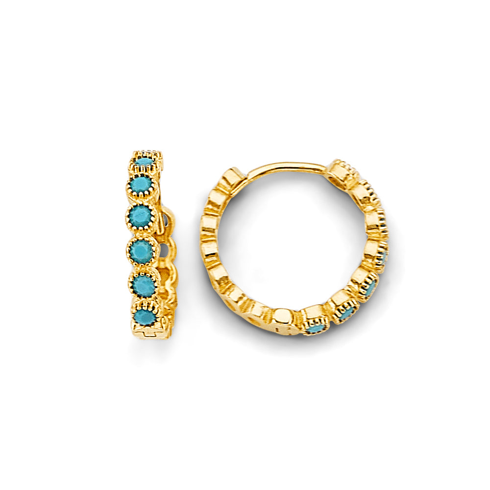 14K Yellow Gold Huggies Earring - ER1857