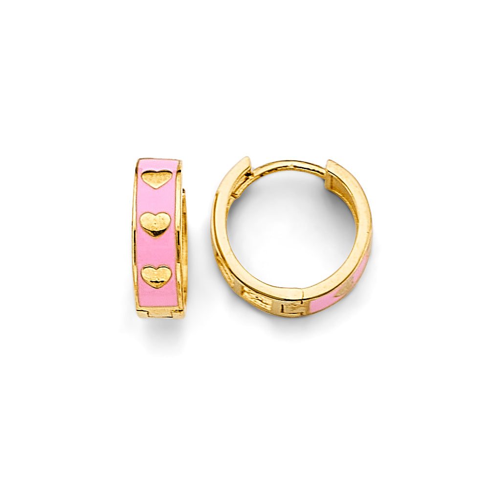 14K Yellow Gold Huggies Earring - ER1859