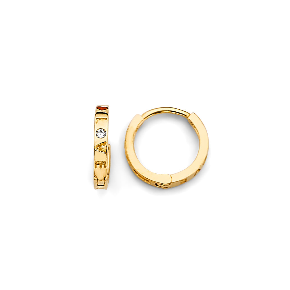 14K Yellow Gold Huggies Earring - ER1860