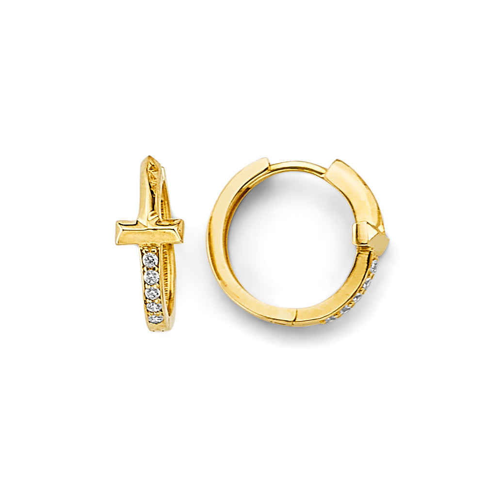 14K Yellow Gold Huggies Earring - ER1863