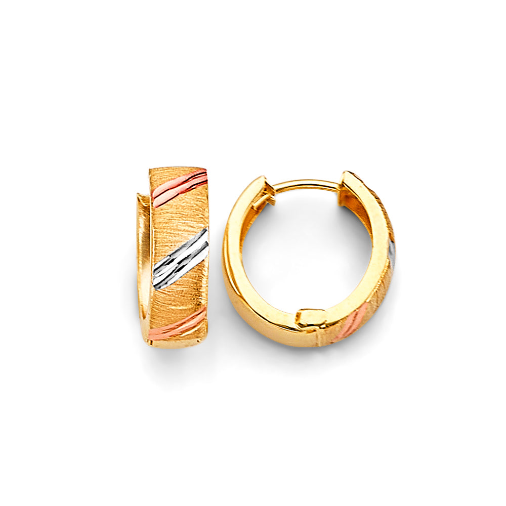 14K Yellow Gold Huggies Earring - ER1874