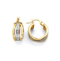 14K Yellow Gold Basic & Fancy Hoop Earring - ER1903