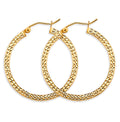 14K Yellow Gold Basic & Fancy Hoop Earring - ER1904