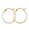 14K Yellow Gold Basic & Fancy Hoop Earring - ER1907