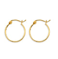 14K Yellow Gold Basic & Fancy Hoop Earring - ER1908