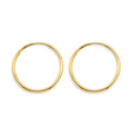 14K Yellow Gold Basic & Fancy Hoop Earring - ER1910