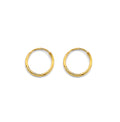 14K Yellow Gold Basic & Fancy Hoop Earring - ER1912