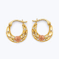 14K Yellow Gold Ball, 3 Color & Fancy Earring - ER1923
