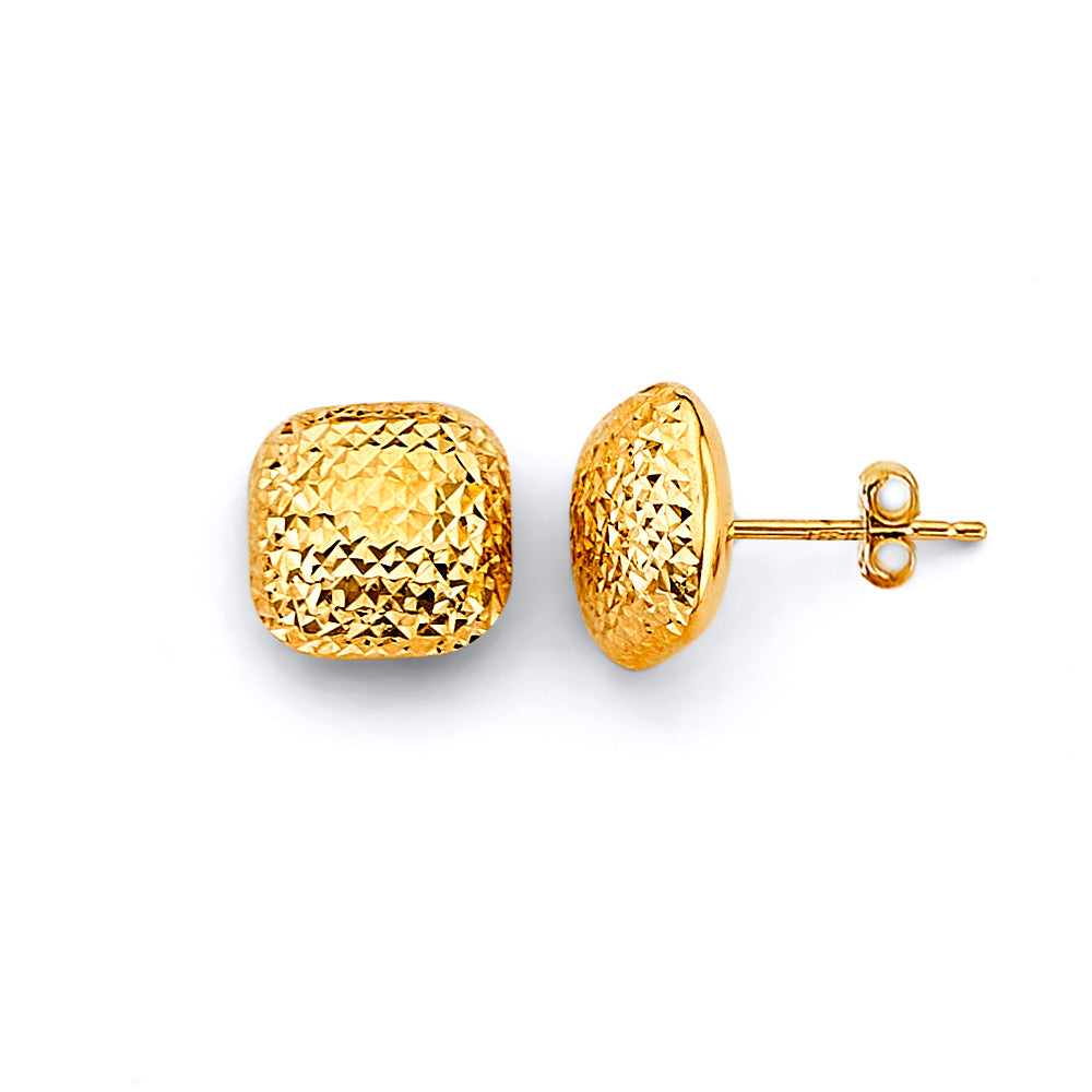 14K Yellow Gold Post Earring with Push Back - ER1931