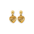 14K Yellow Gold Post Earring with Push Back - ER1934