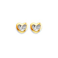 14K Yellow Gold Post Earring with Push Back - ER1940