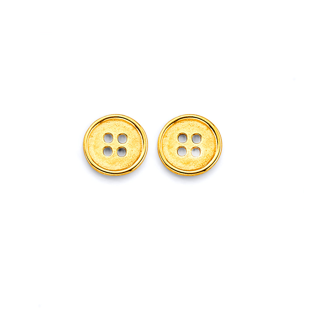 14K Yellow Gold Post Earring with Push Back - ER1941