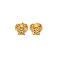 14K Yellow Gold Post Earring with Push Back - ER1942