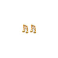 14K Yellow Gold Post Earring with Push Back - ER1943