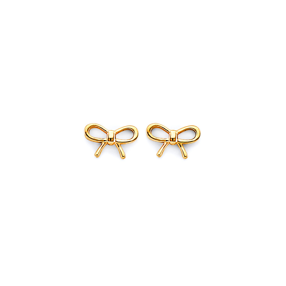 14K Yellow Gold Post Earring with Push Back - ER1944