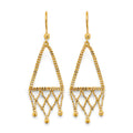 14K Yellow Gold Mesh Bead Necklace & Bracelet - ER1946