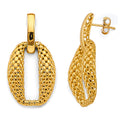 14K Yellow Gold Hollow Necklace & Bracelet - ER1948