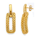 14K Yellow Gold Hollow Necklace & Bracelet - ER1949