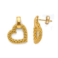 14K Yellow Gold Hollow Necklace & Bracelet - ER1950
