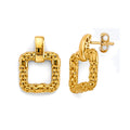 14K Yellow Gold Hollow Necklace & Bracelet - ER1952