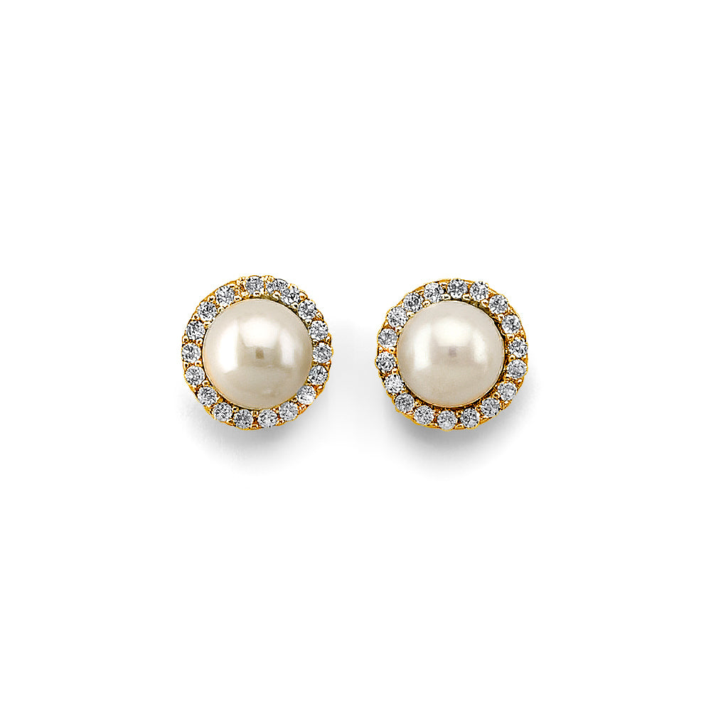 14K Yellow Gold Half Set - ER1954