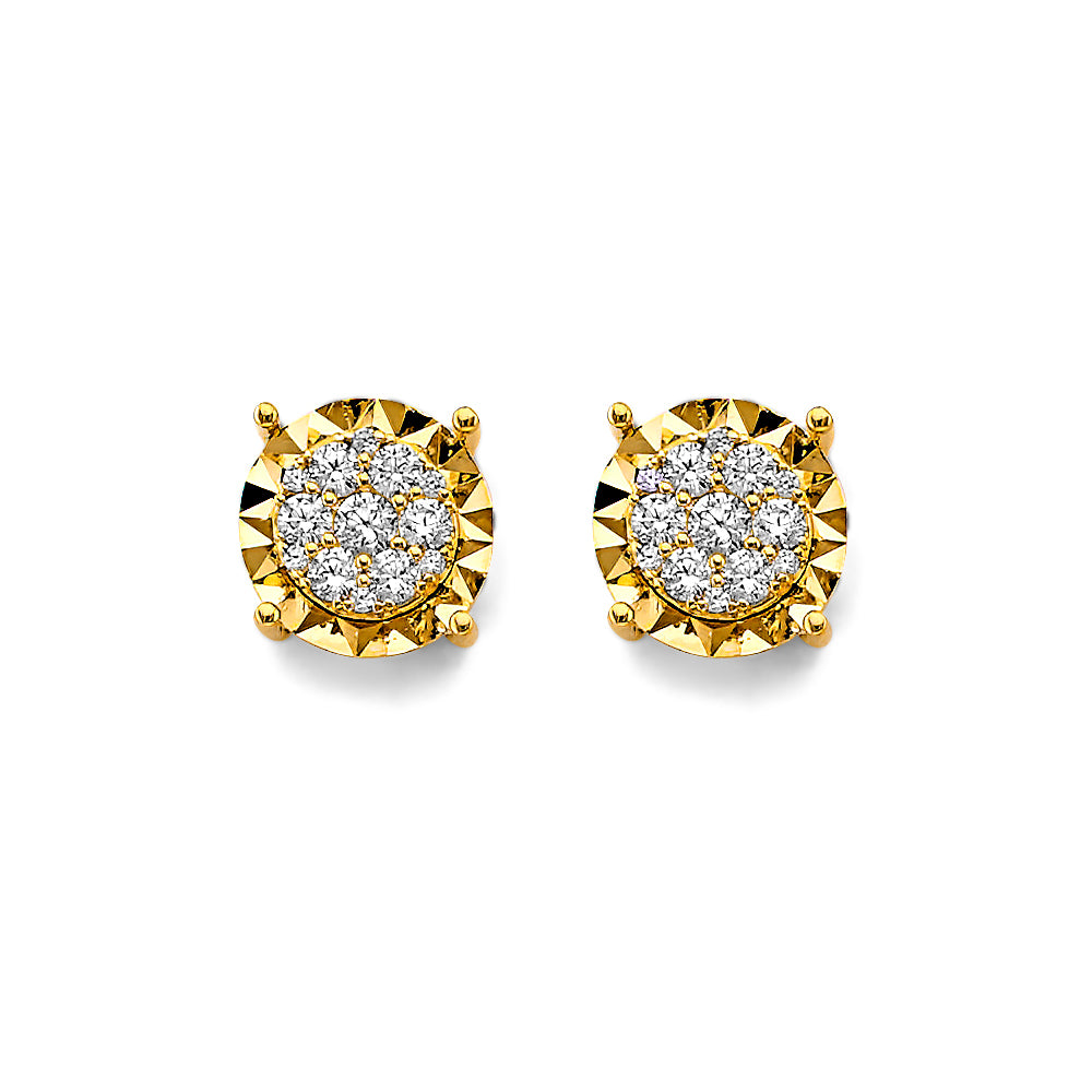 14K Yellow Gold Half Set - ER1955