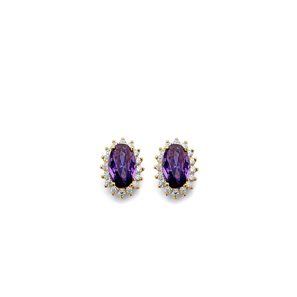 14K Yellow Gold Monthly & Zodiac Jewelry - ER1963 - Image 2