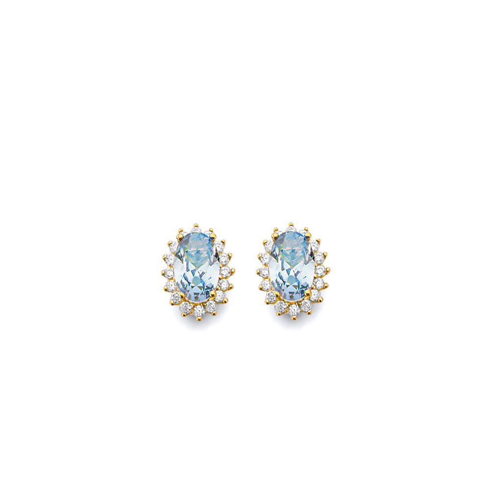 14K Yellow Gold Monthly & Zodiac Jewelry - ER1963 - Image 3