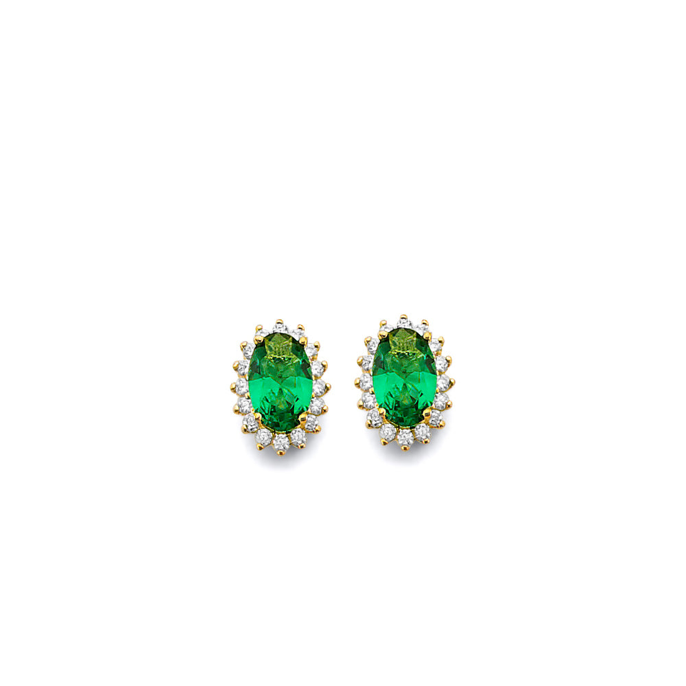 14K Yellow Gold Monthly & Zodiac Jewelry - ER1963 - Image 5