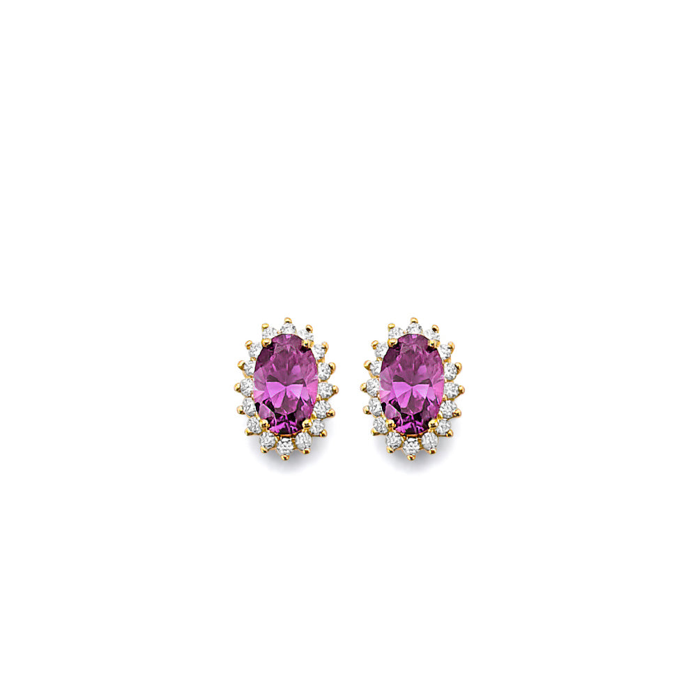 14K Yellow Gold Monthly & Zodiac Jewelry - ER1963 - Image 6