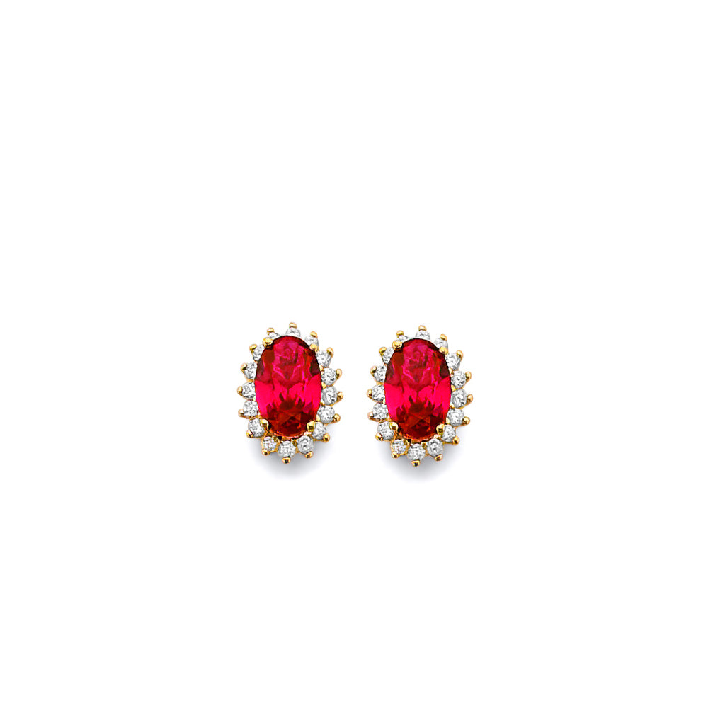 14K Yellow Gold Monthly & Zodiac Jewelry - ER1963 - Image 7