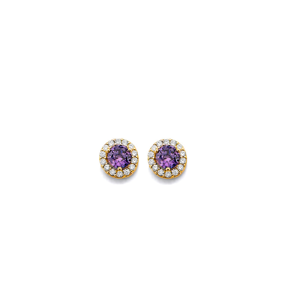 14K Yellow Gold Monthly & Zodiac Jewelry - ER1964 - Image 2