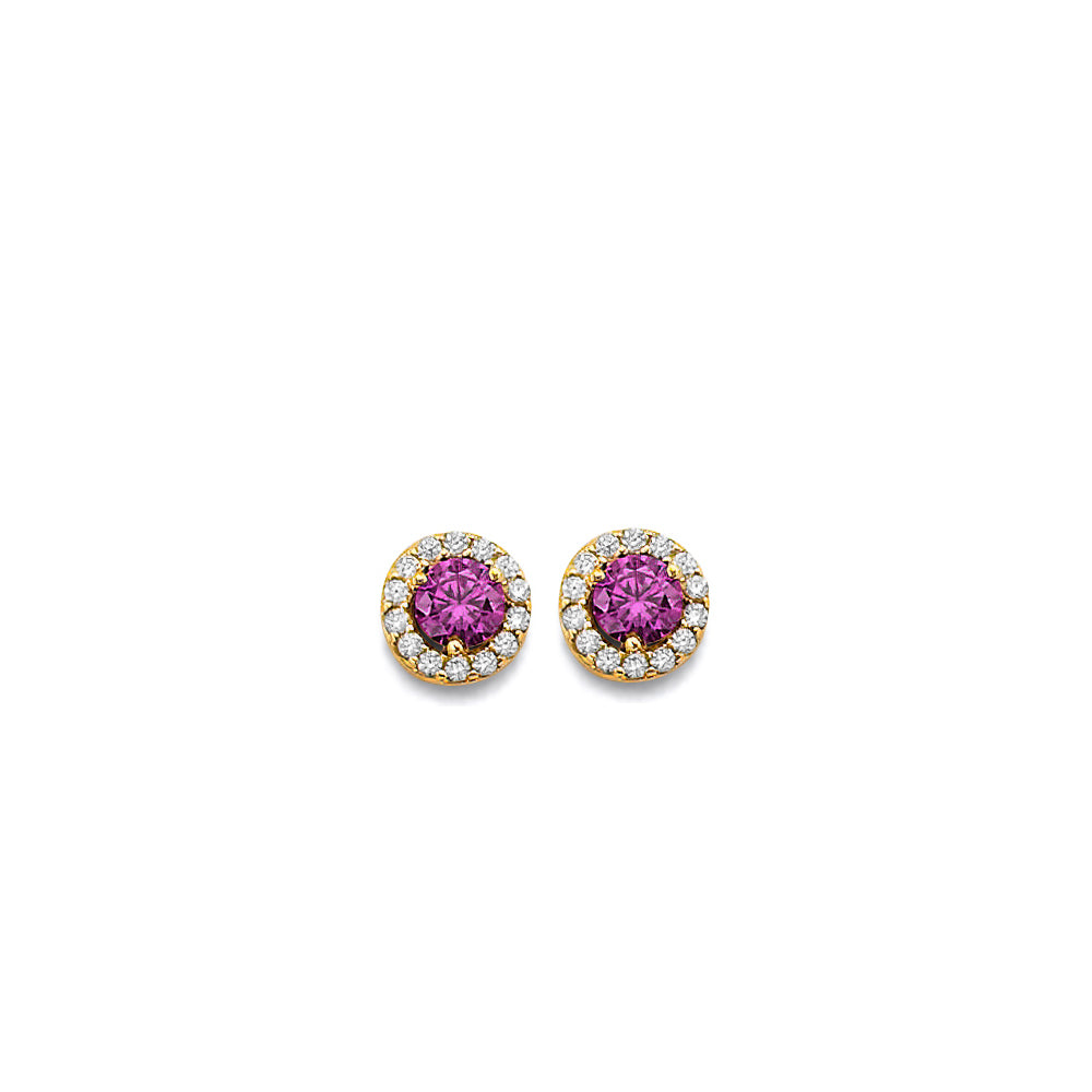 14K Yellow Gold Monthly & Zodiac Jewelry - ER1964 - Image 6