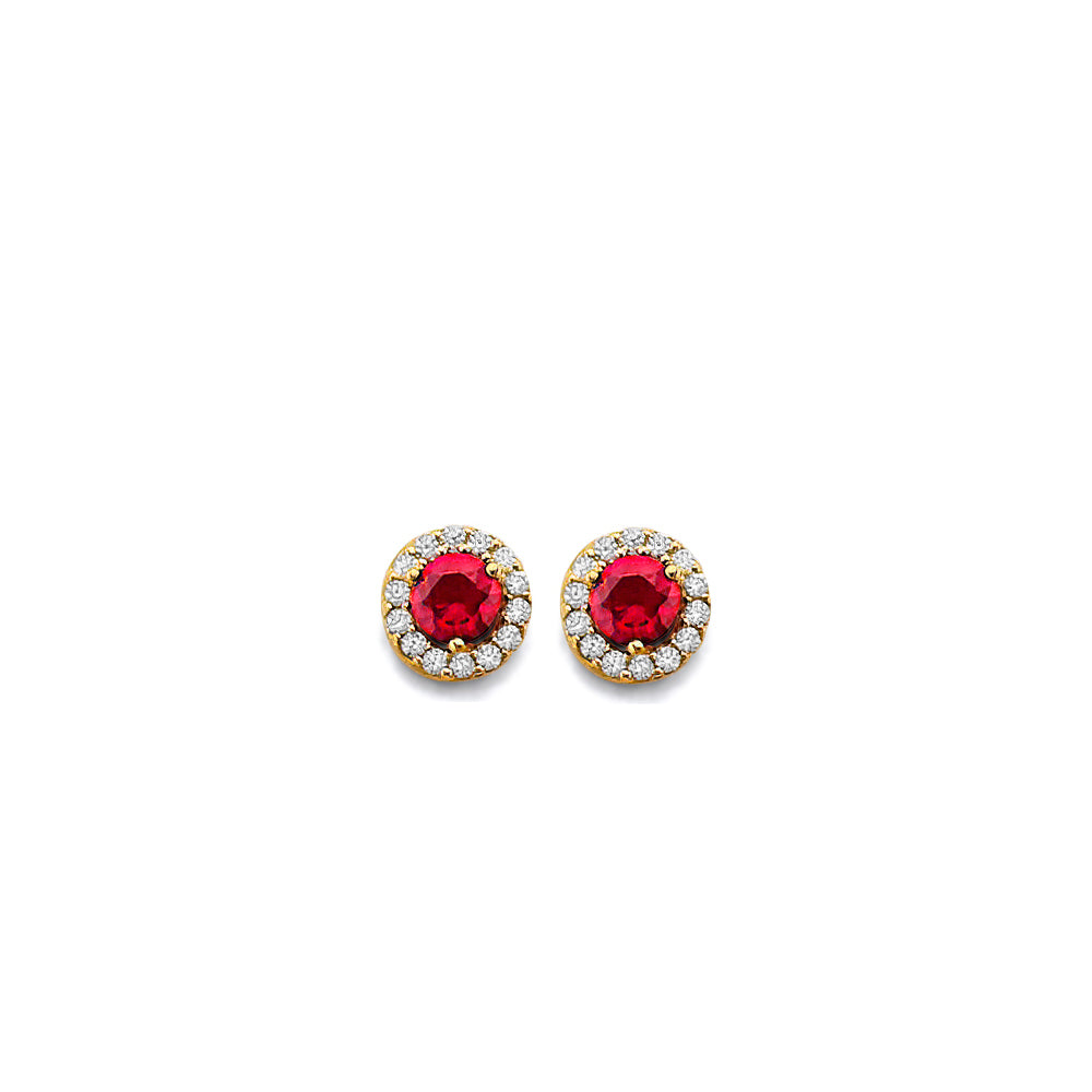 14K Yellow Gold Monthly & Zodiac Jewelry - ER1964 - Image 7