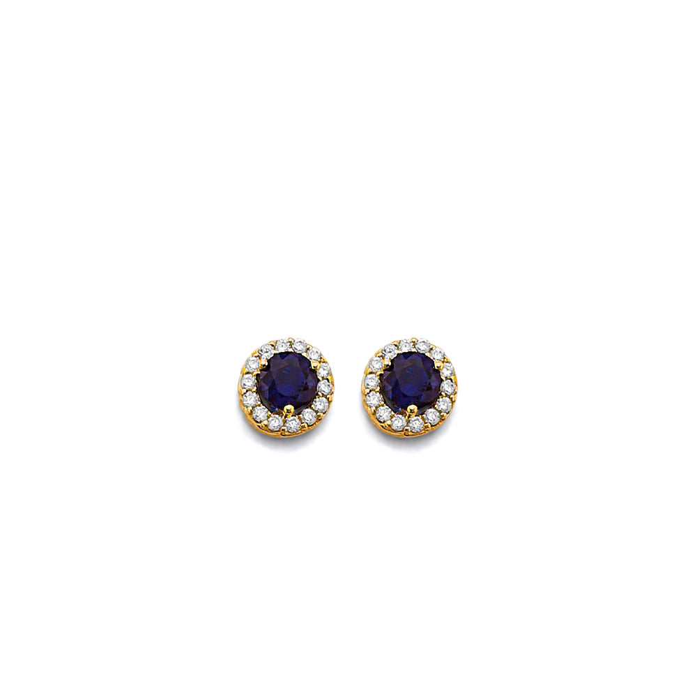 14K Yellow Gold Monthly & Zodiac Jewelry - ER1964 - Image 9
