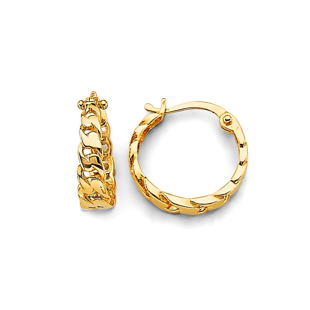 14K Yellow Gold Huggies Earring - ER1976