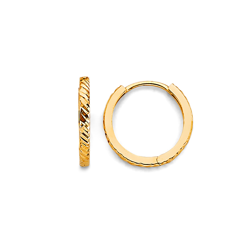 14K Yellow Gold Huggies Earring - ER1984