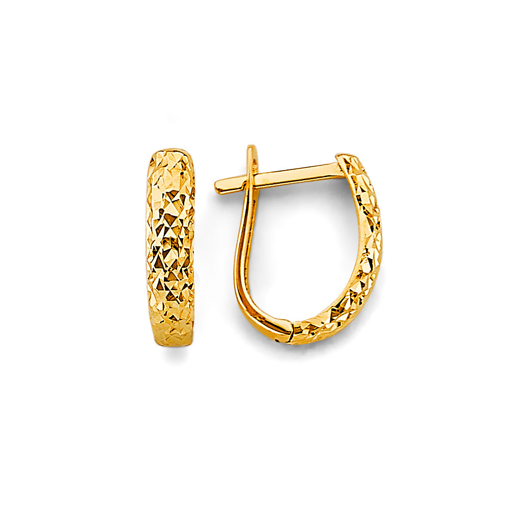 14K Yellow Gold Huggies Earring - ER1987
