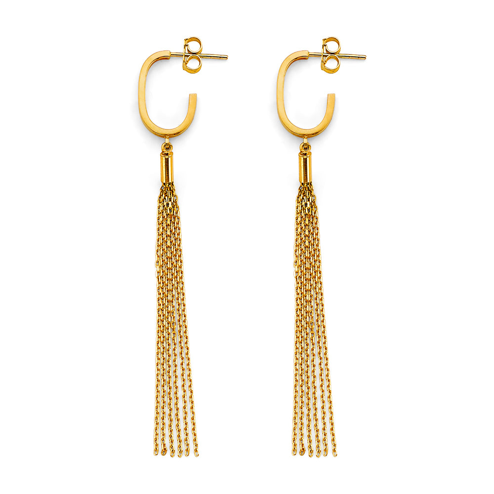 14K Yellow Gold Hanging Earring - ER1995