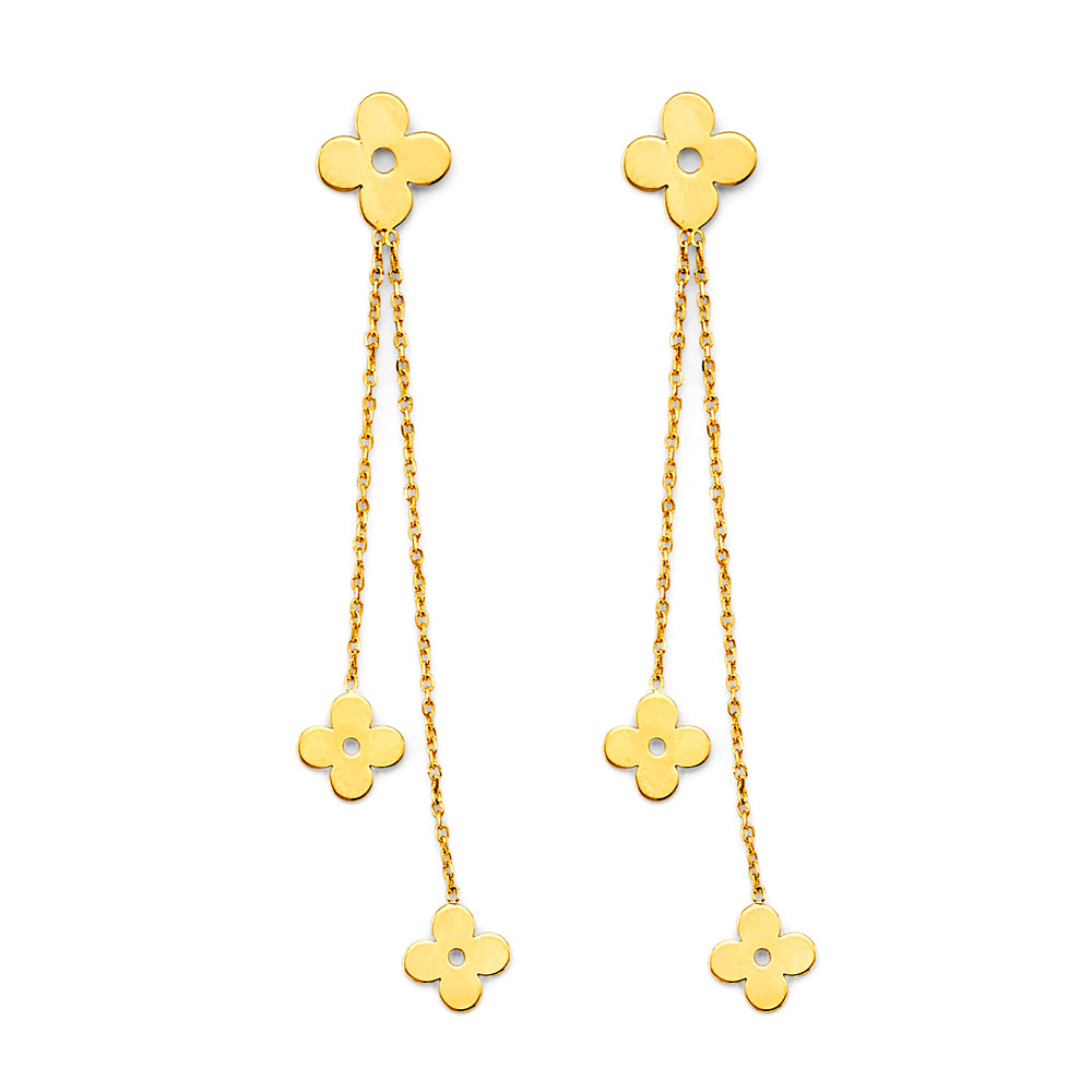 14K Yellow Gold Hanging Earring - ER1998
