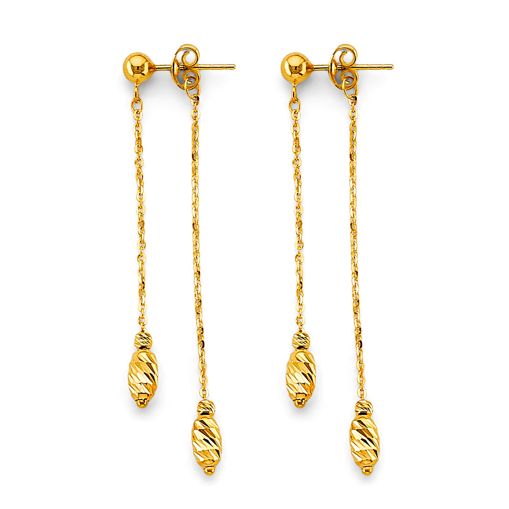 14K Yellow Gold Hanging Earring - ER1999