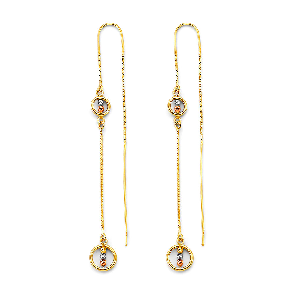 14K Yellow Gold Hanging Earring - ER2000