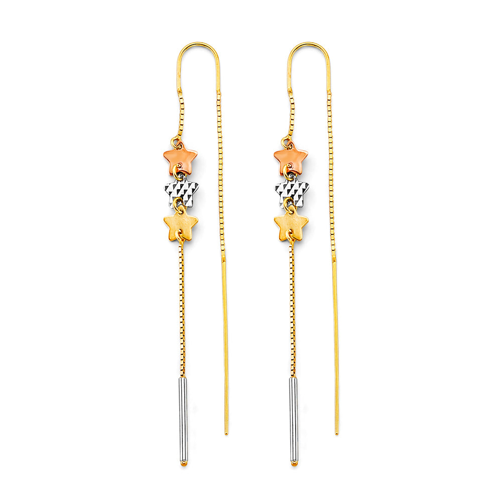 14K Yellow Gold Hanging Earring - ER2001