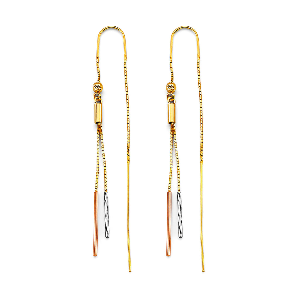 14K Yellow Gold Hanging Earring - ER2002