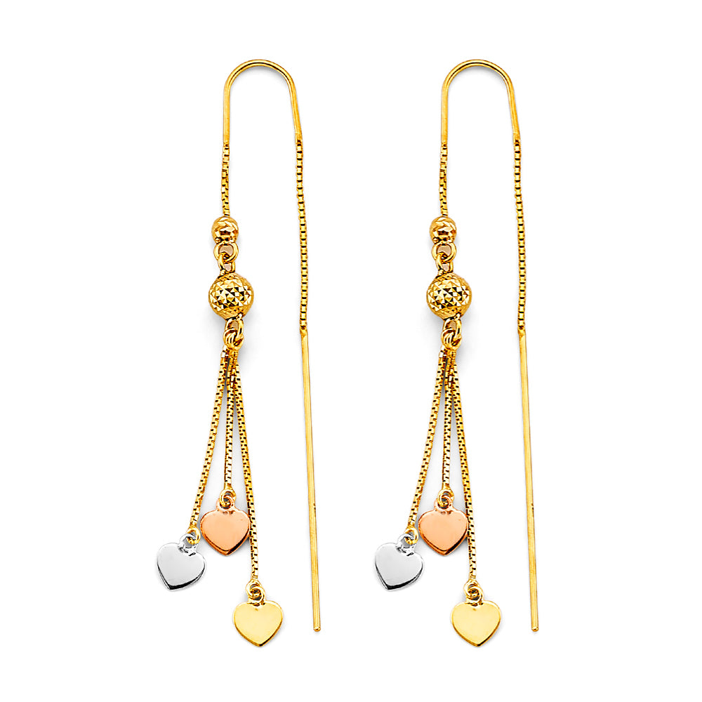 14K Yellow Gold Hanging Earring - ER2003