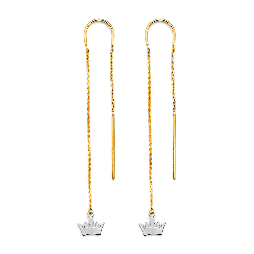 14K Yellow Gold Hanging Earring - ER2004