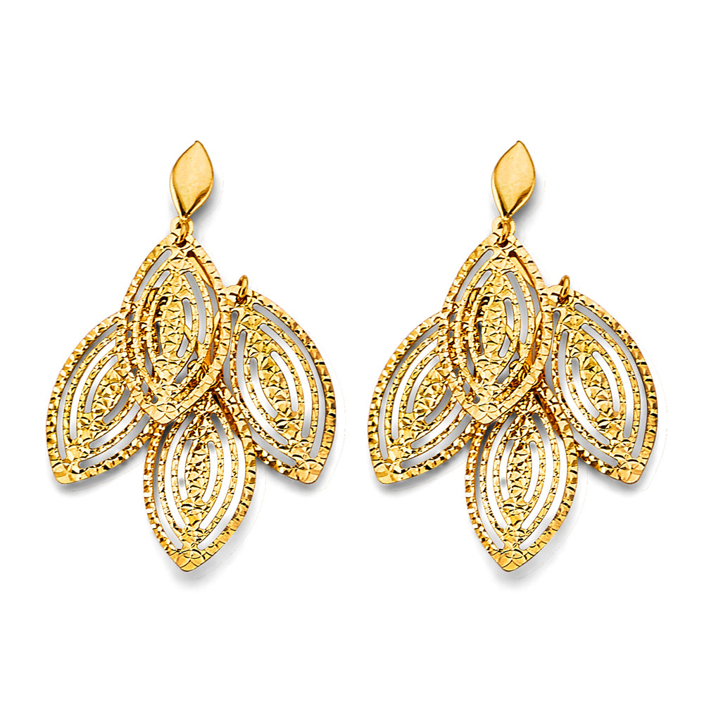 14K Yellow Gold Hanging Earring - ER2006