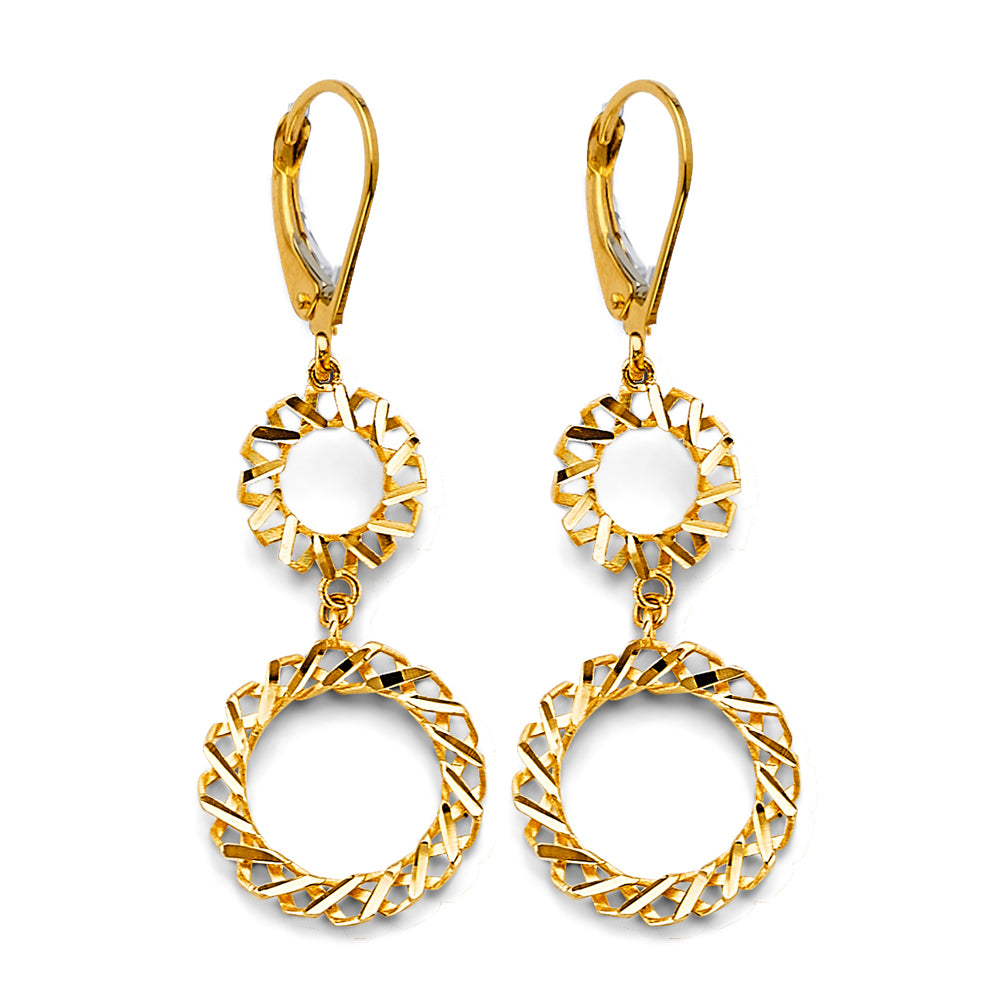 14K Yellow Gold Hanging Earring - ER2008