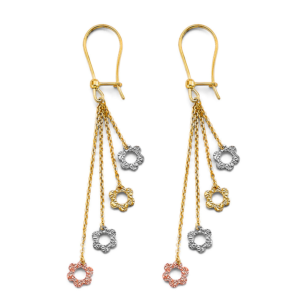 14K Yellow Gold Hanging Earring - ER2013